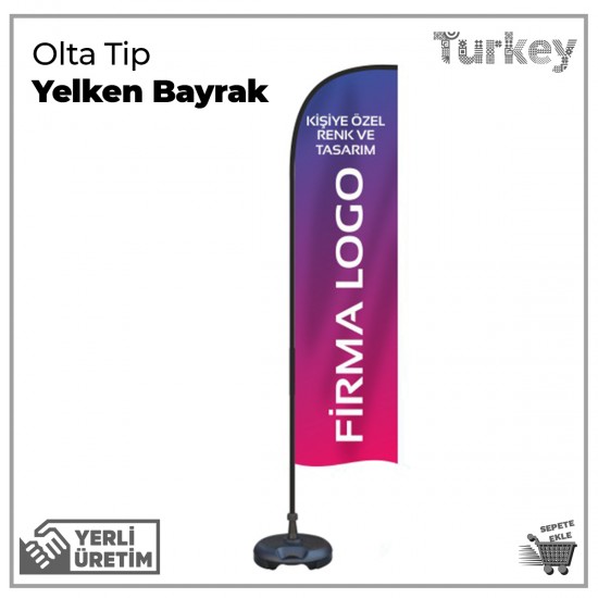 Olta Tip Yelken Bayrak Plaj Bayrağı